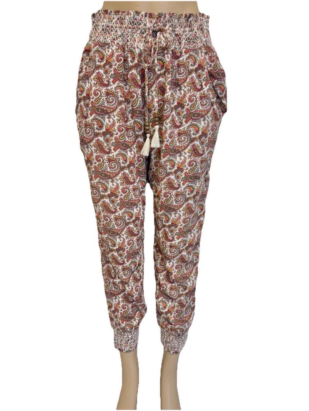 Denim & Supply Ralph Lauren Womens Medium Jogger Harem Pants Paisley Lightweight